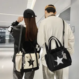 Men's Color Matching Trendy Large Capacity Korean Crossbody Bags