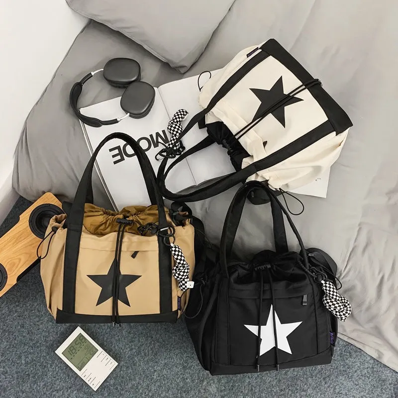 Men's Color Matching Trendy Large Capacity Korean Crossbody Bags