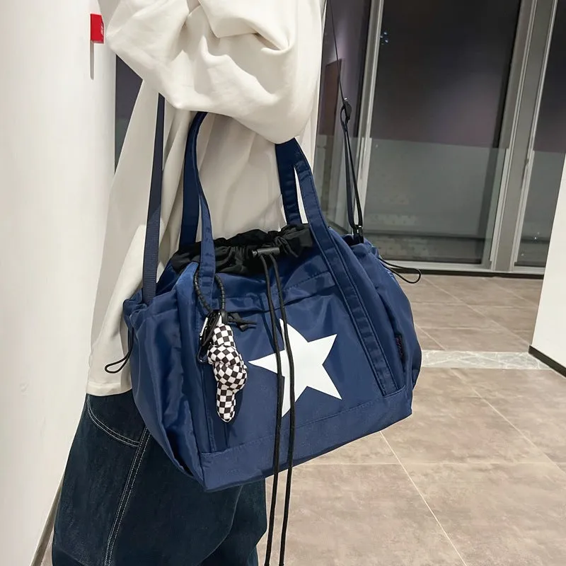 Men's Color Matching Trendy Large Capacity Korean Crossbody Bags