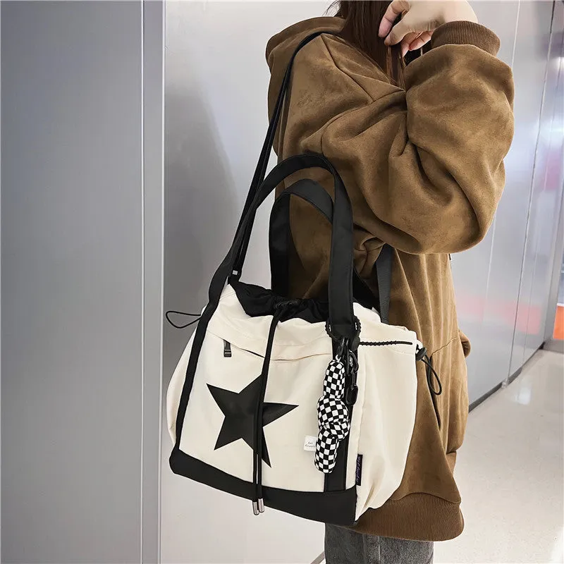 Men's Color Matching Trendy Large Capacity Korean Crossbody Bags
