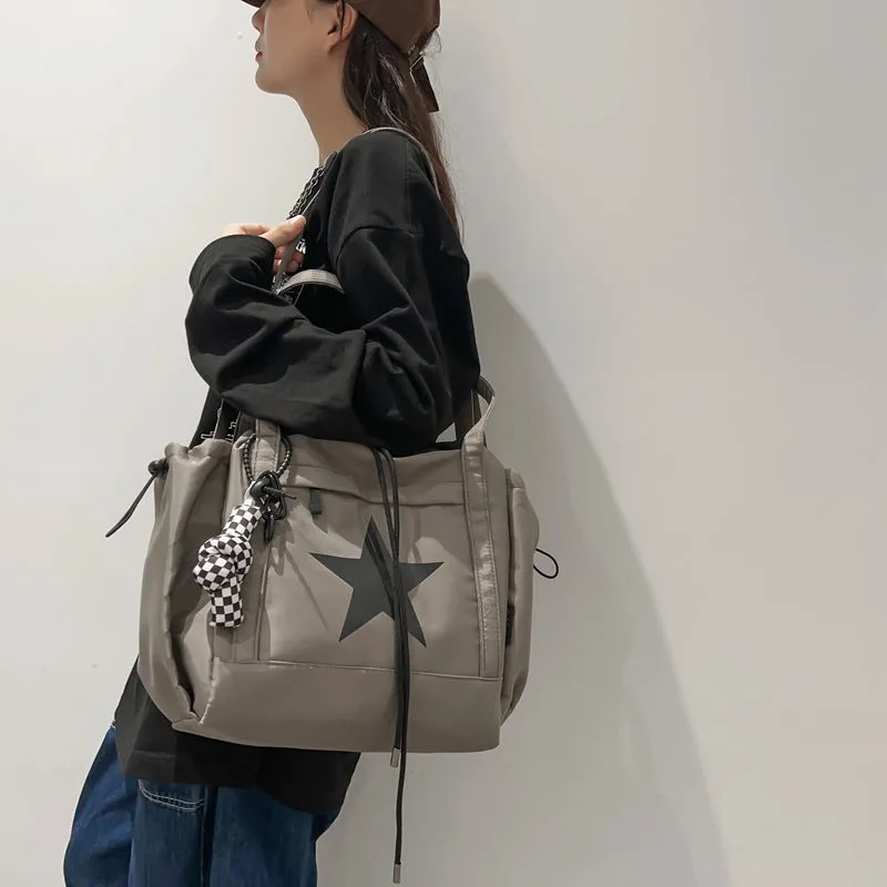 Men's Color Matching Trendy Large Capacity Korean Crossbody Bags