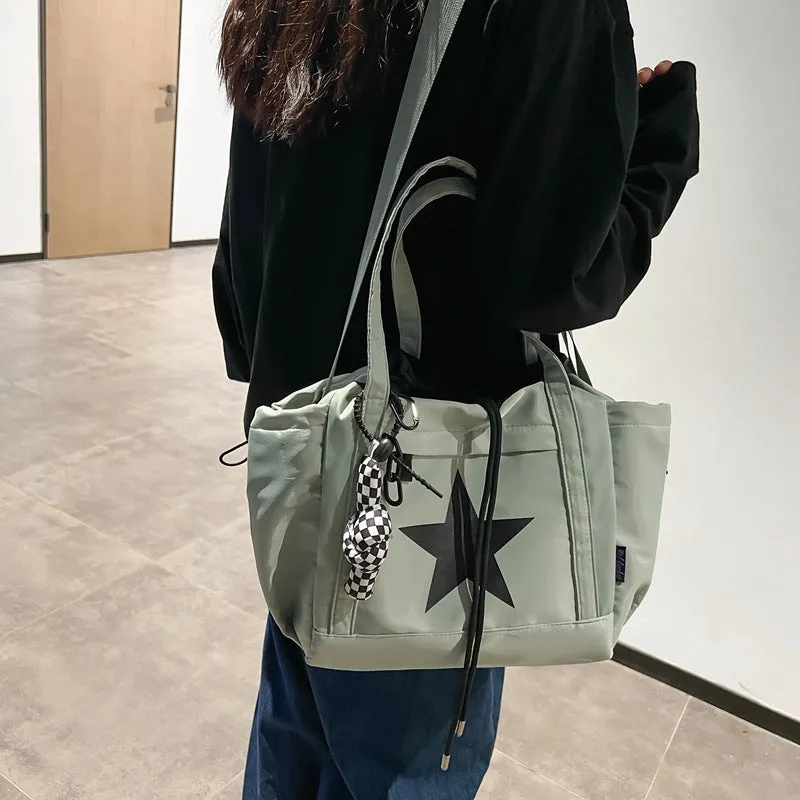 Men's Color Matching Trendy Large Capacity Korean Crossbody Bags