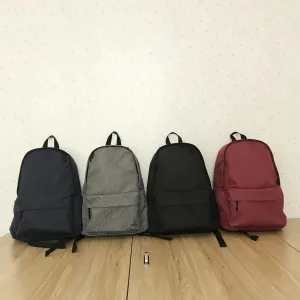 Men's Color Simple Style Schoolgirl Large Printing Backpacks