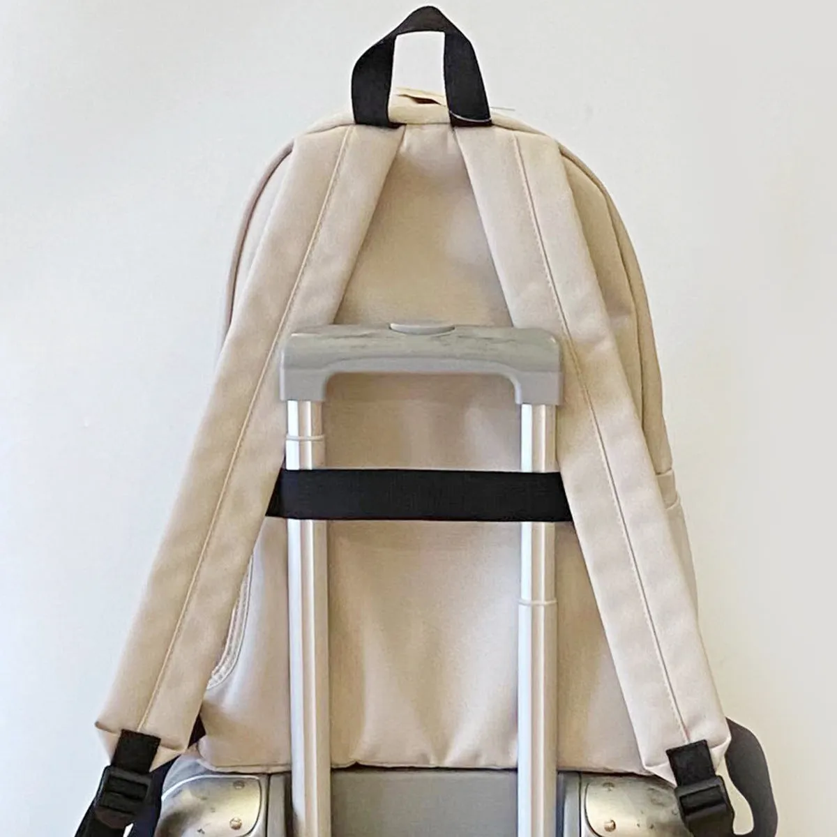 Men's Color Simple Style Schoolgirl Large Printing Backpacks