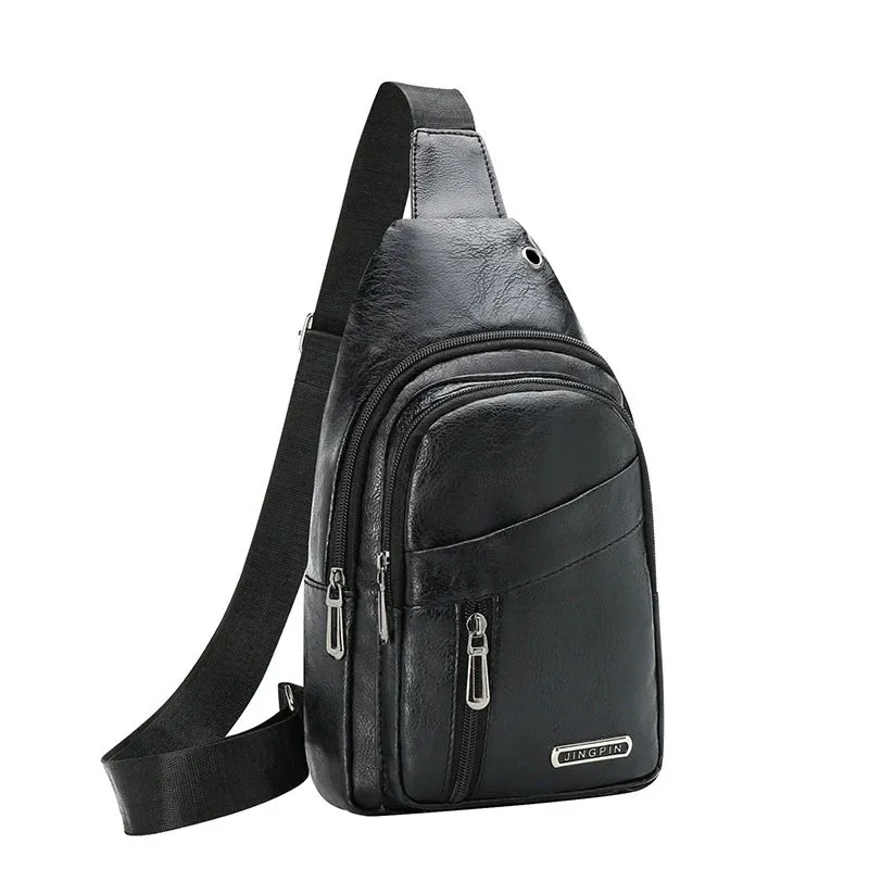 Men's Crossbody Bags Men's Chest Bag Designer Messenger Bag Leather Shoulder Bag
