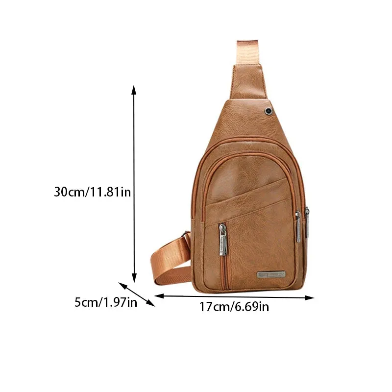 Men's Crossbody Bags Men's Chest Bag Designer Messenger Bag Leather Shoulder Bag