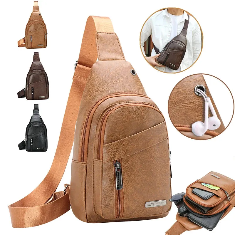 Men's Crossbody Bags Men's Chest Bag Designer Messenger Bag Leather Shoulder Bag