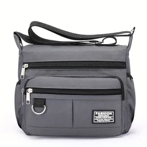 Men's Large Capacity Waterproof Backpack Nylon Shoulder Crossbody Bag