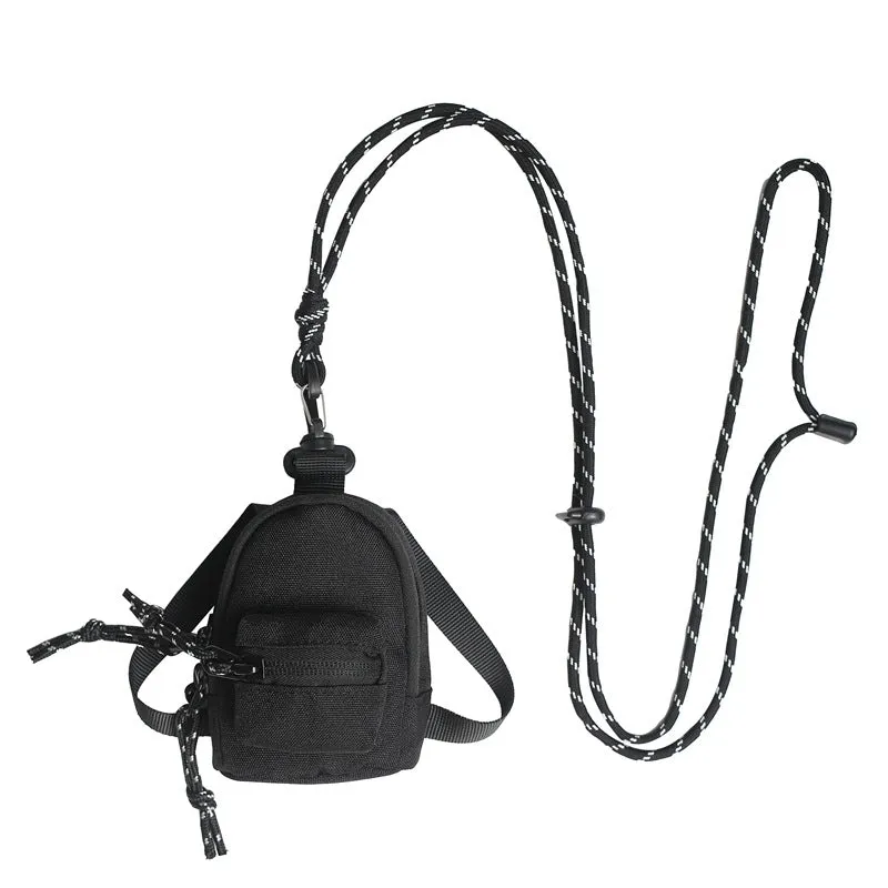 Men's Mini Earphone Bum Hip Hop Crossbody Bags