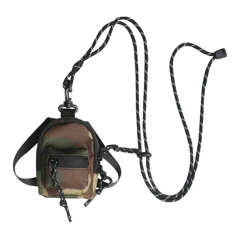 Men's Mini Earphone Bum Hip Hop Crossbody Bags
