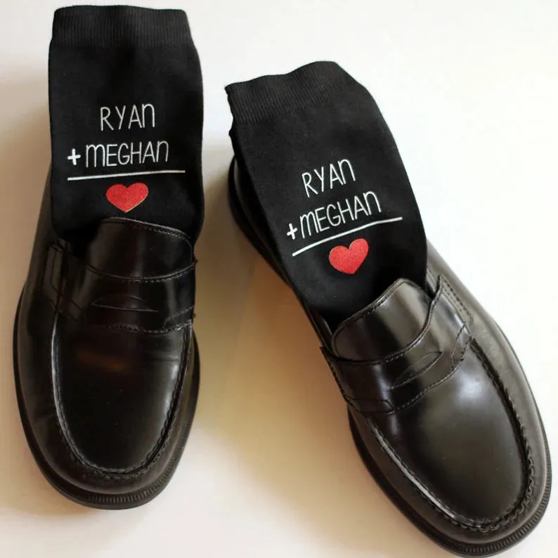 Mens Personalized Valentines Day Socks
