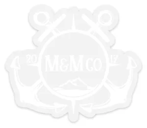 Mountains & Mermaids Maritime White Logo Sticker