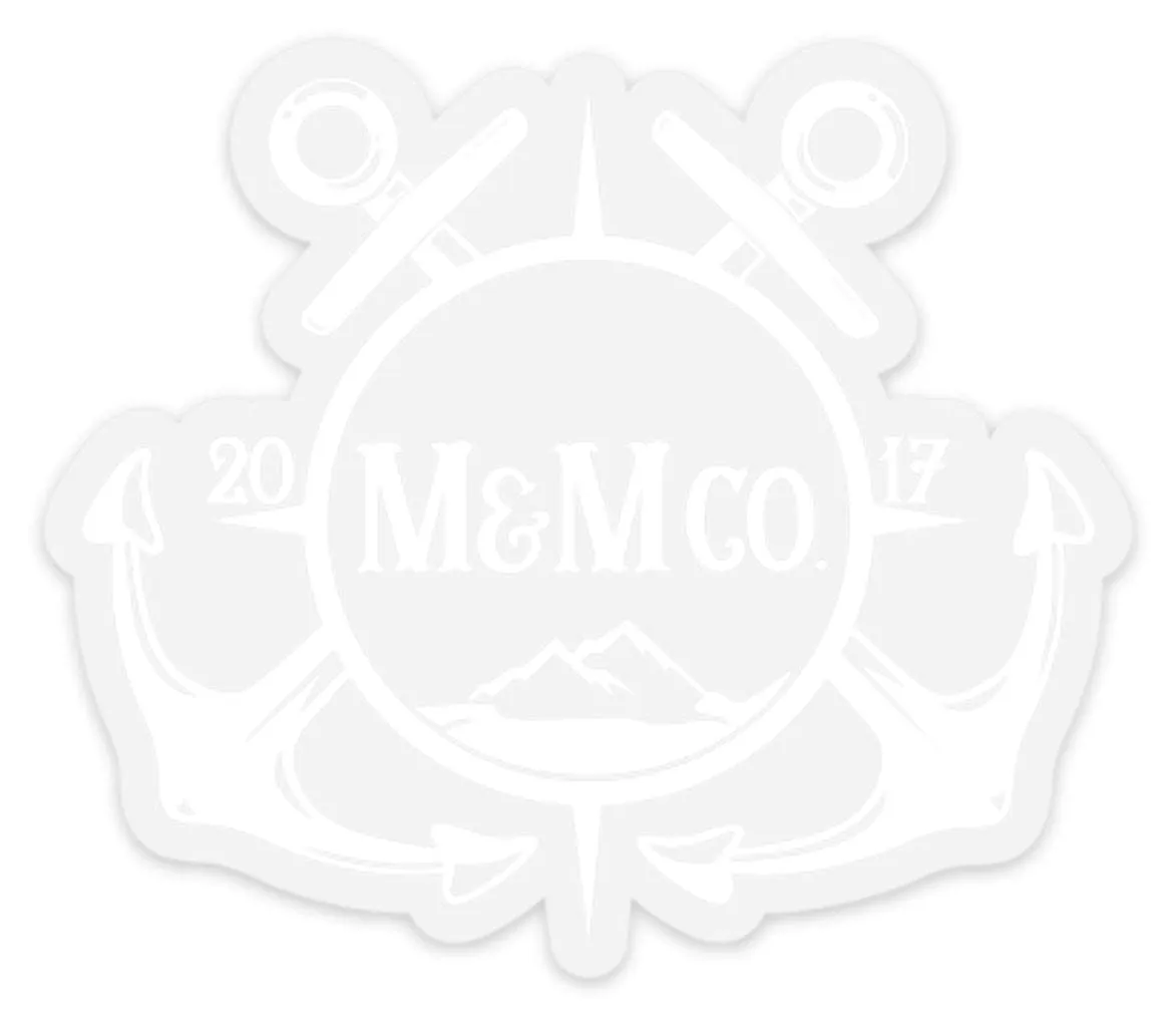Mountains & Mermaids Maritime White Logo Sticker