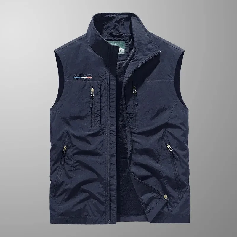 Oliver - Multi-Pocket Breathable Outdoor Cargo Vest