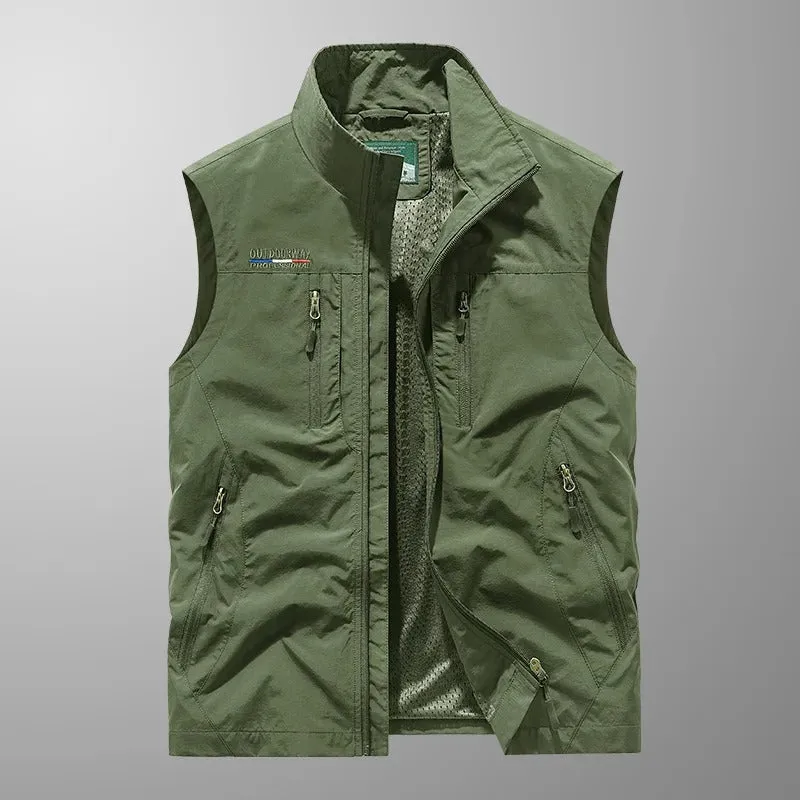 Oliver - Multi-Pocket Breathable Outdoor Cargo Vest
