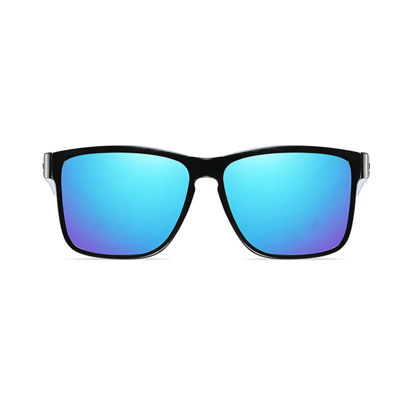 OOLVS Men's Fashion Outdoor Sports Sunglasses Square Full-rim Frame UV400 Polarized Lens OS-M003