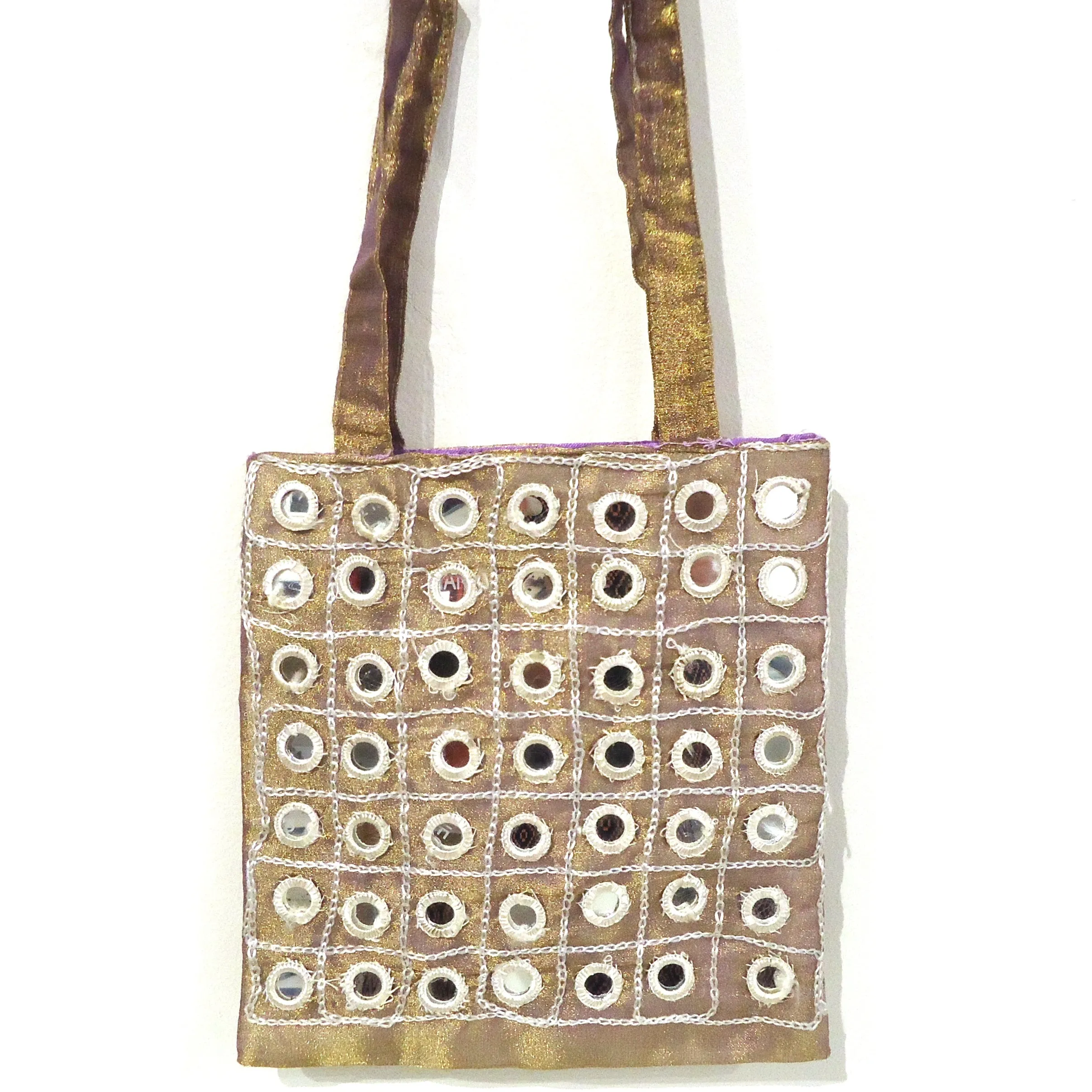 Organza Bag with Mirrors - Gray