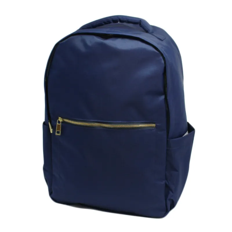 Personalized Nylon Brass Navy Diego Backpack