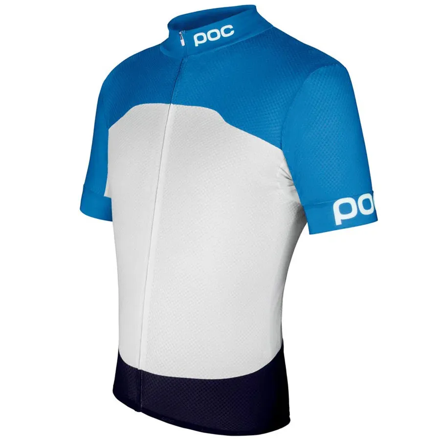POC Raceday Climber Short Sleeve Men's Cycling Jersey - Blue/White