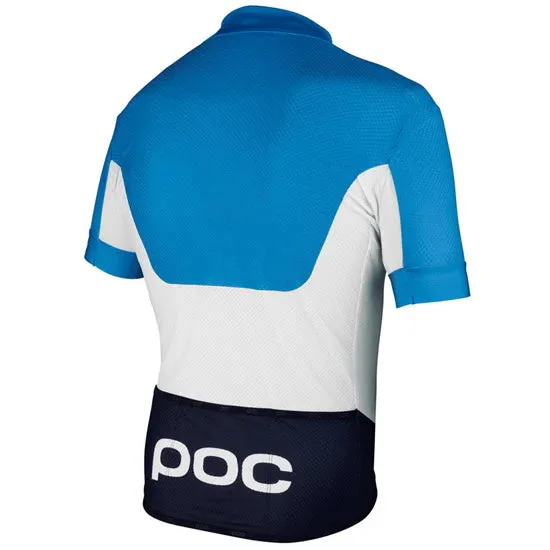POC Raceday Climber Short Sleeve Men's Cycling Jersey - Blue/White
