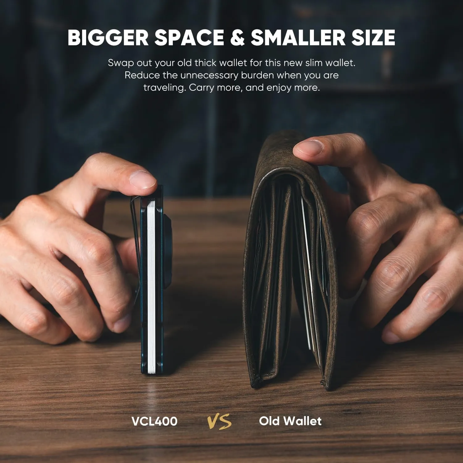 Premium RFID Blocking  Card Holder with Money Clip Slim Aluminum Metal Wallet Airtag Holder