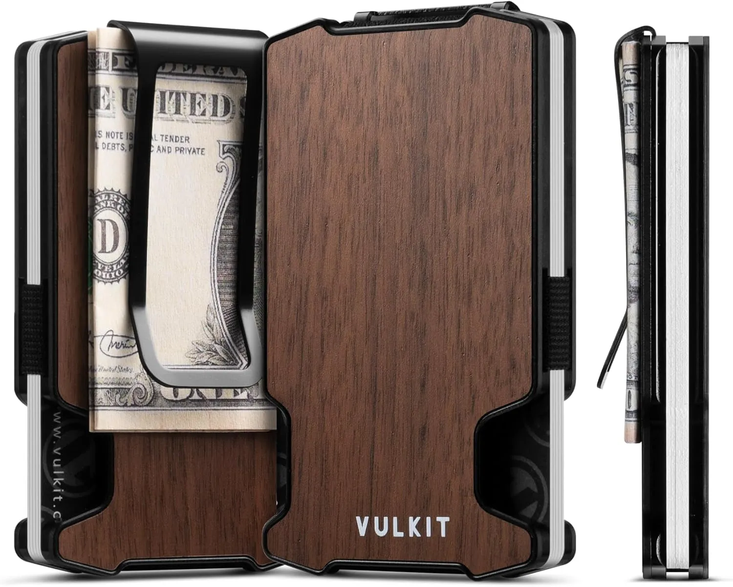 Premium RFID Blocking  Card Holder with Money Clip Slim Aluminum Metal Wallet Airtag Holder