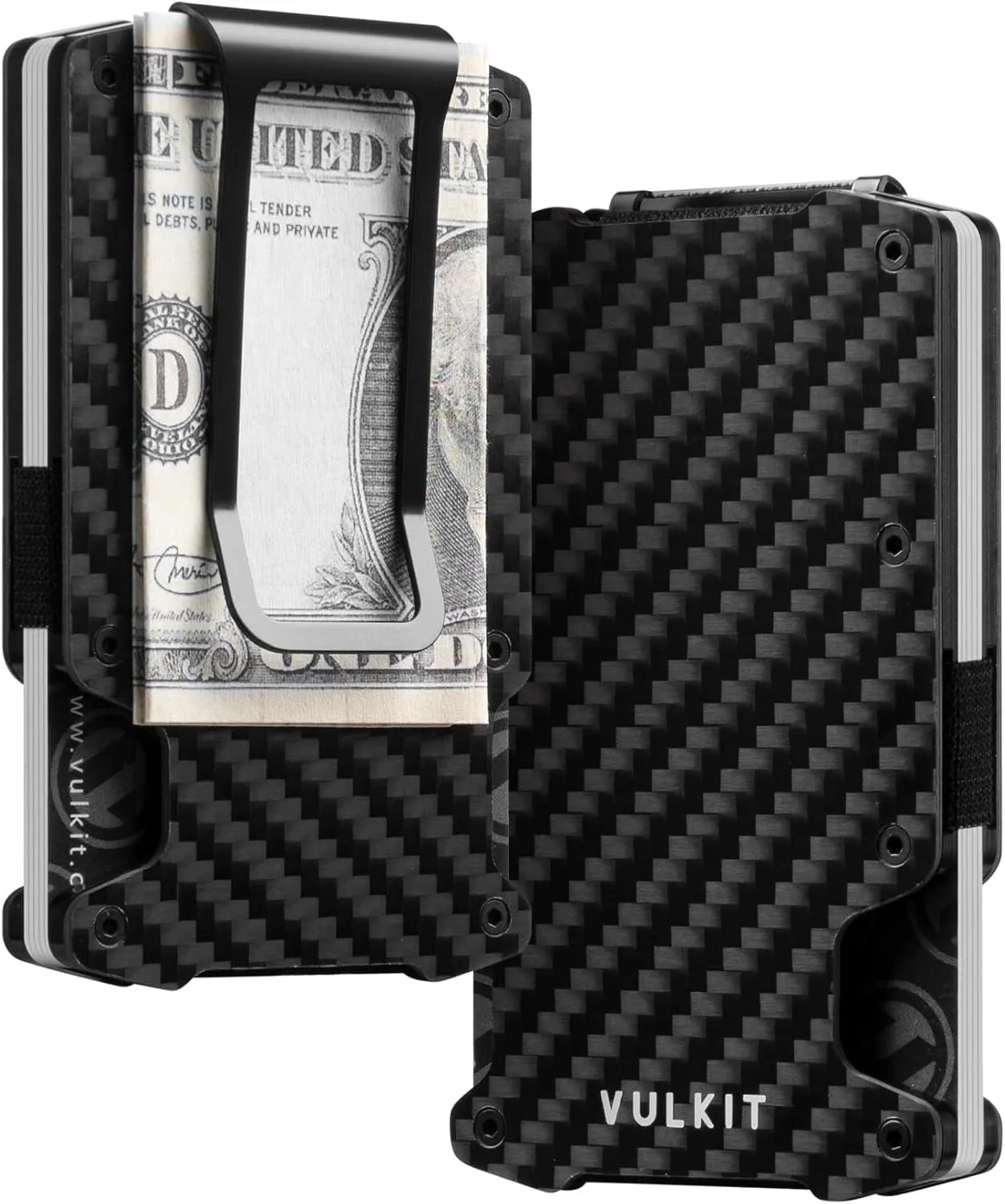 Premium RFID Blocking  Card Holder with Money Clip Slim Aluminum Metal Wallet Airtag Holder