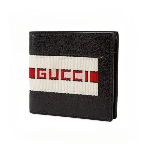 Premium Stripe Leather Bi-fold Men Wallet