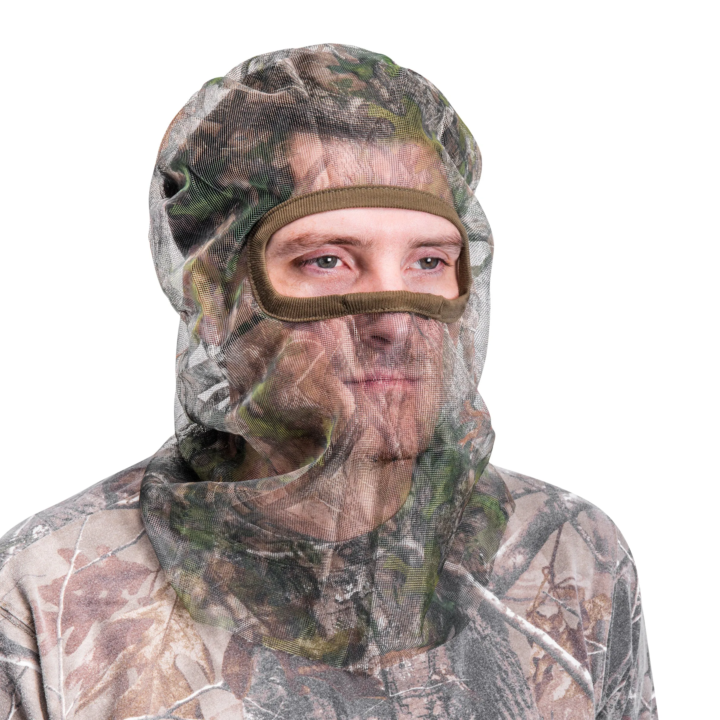 QuietWear Men's Full Cover Form Fit Mesh Facemask