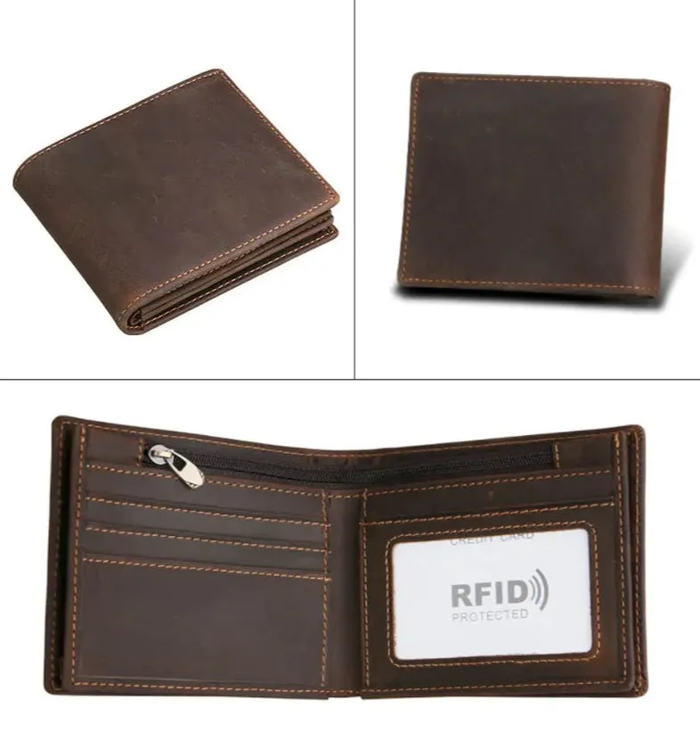 RFID Blocking Men's Wallet – Vintage Leather Bifold