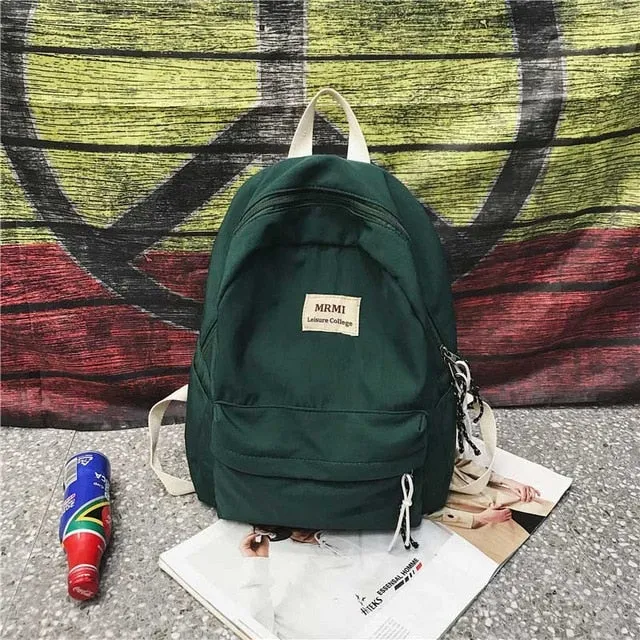 Solid color Women backpack