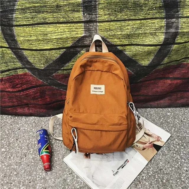 Solid color Women backpack