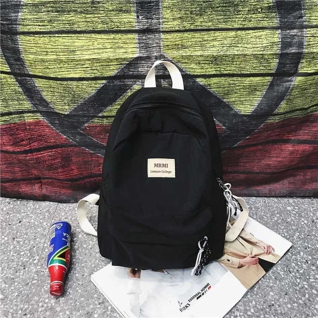 Solid color Women backpack