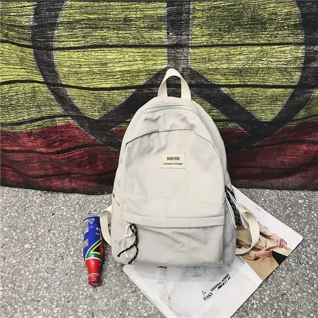 Solid color Women backpack