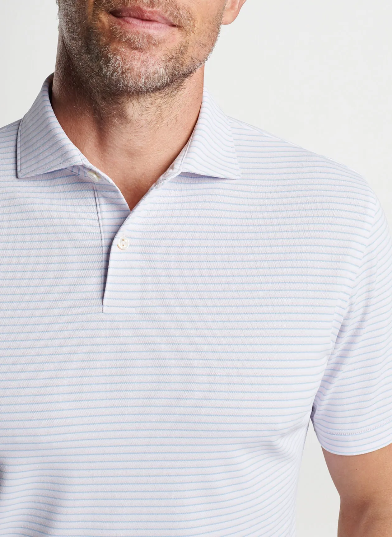 Tempo Performance Mesh Polo (White/Misty Rose)