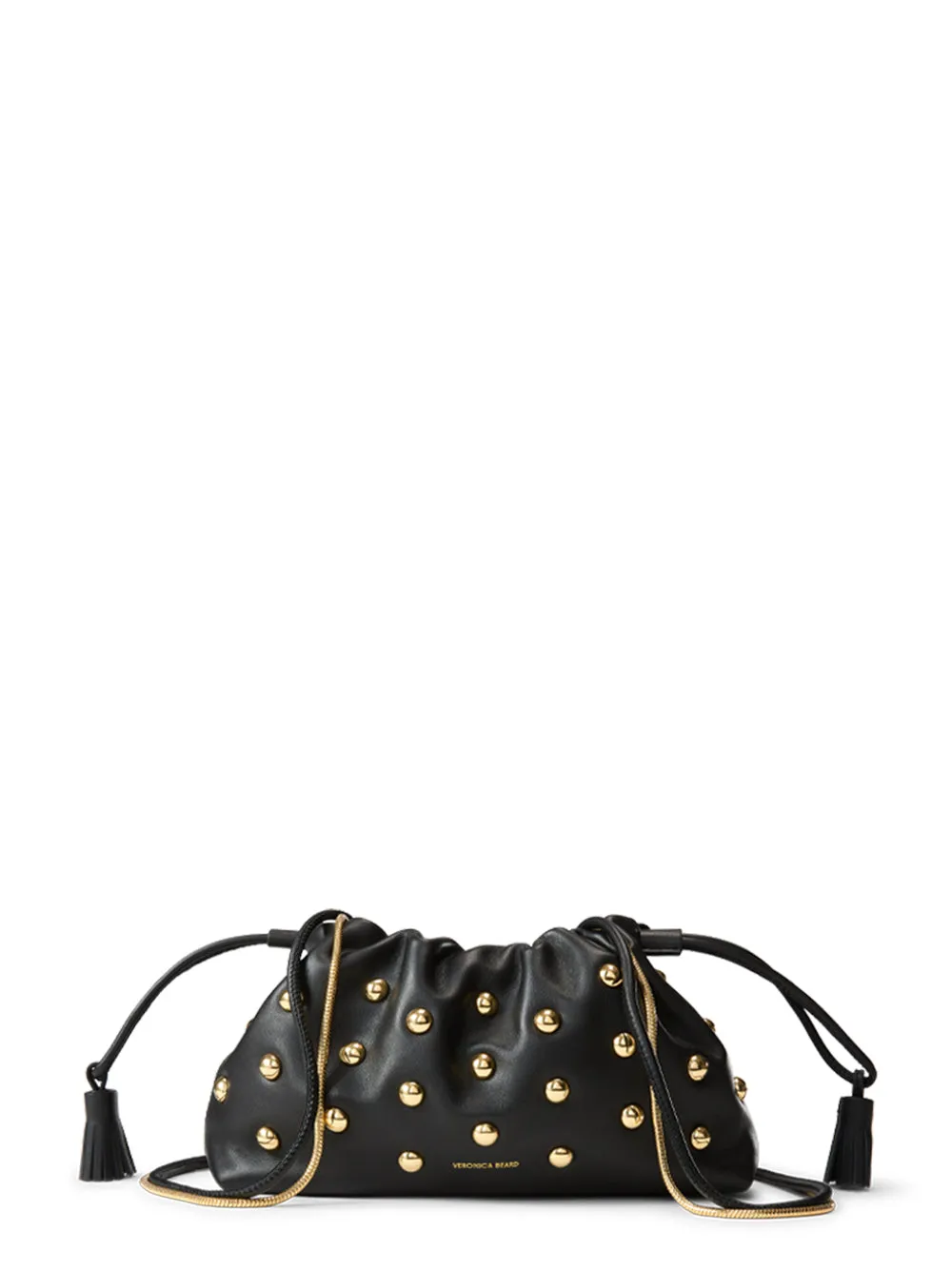 Veronica Beard Small Studded Stash Bag in Black/Gold