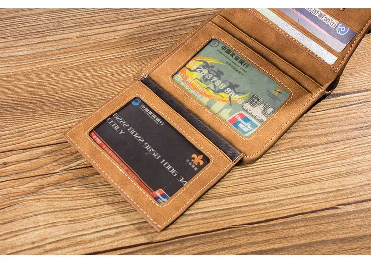 Vintage Leather Wallet For Men – Compact Card & ID Holder