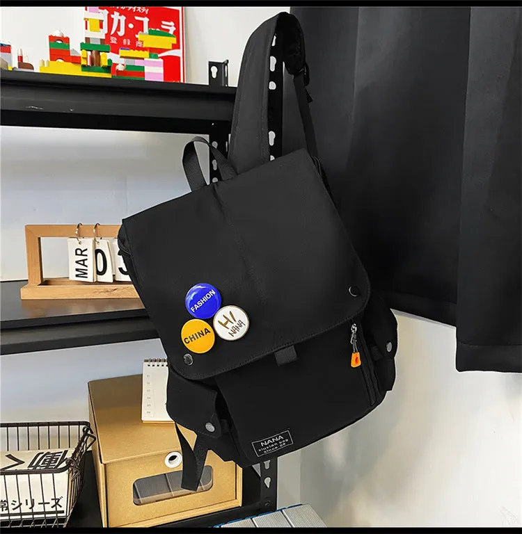 Women's & Men's & Contrast Color Large Capacity Junior High Backpacks