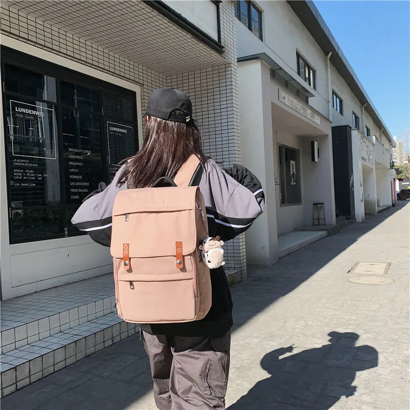 Women's & Men's & Couple Retro College Style Simple Backpacks