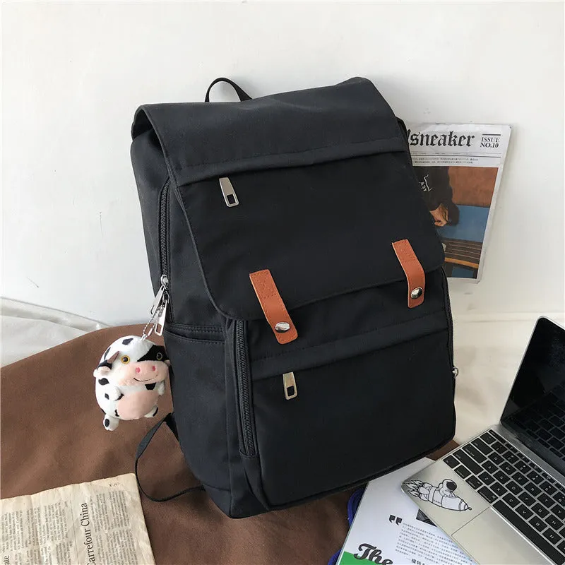 Women's & Men's & Couple Retro College Style Simple Backpacks