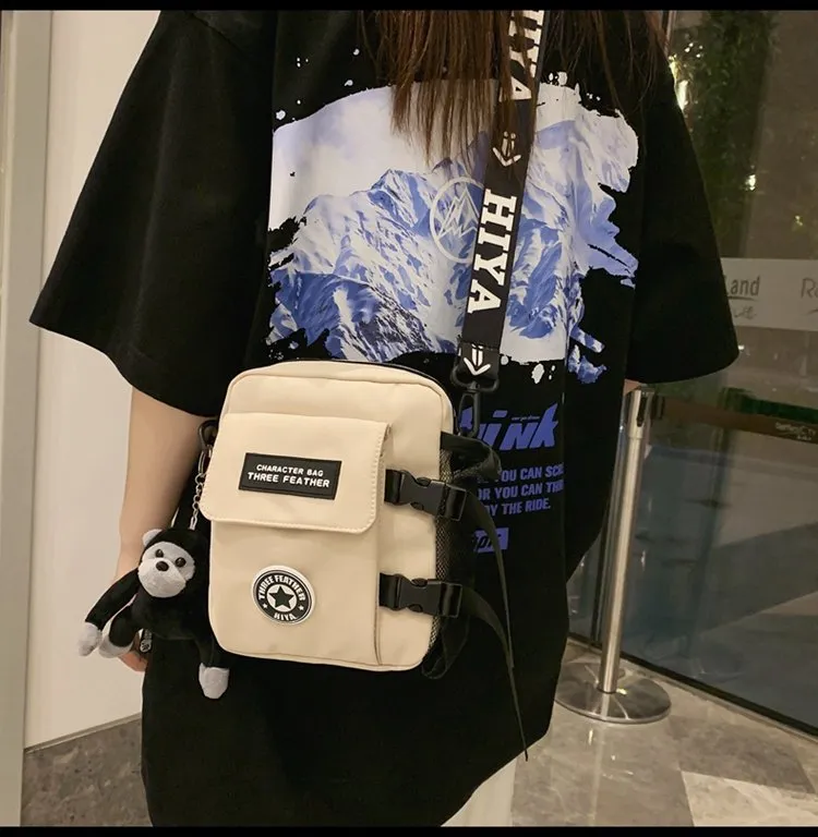 Women's & Men's & Trendy Cool Neutral Nylon Style Crossbody Bags