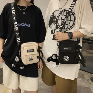 Women's & Men's & Trendy Cool Neutral Nylon Style Crossbody Bags