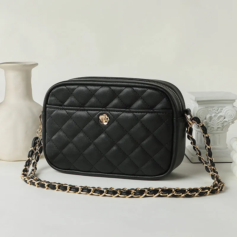 Women's & Men's Creative Trendy Diamond Plaid Chain Crossbody Bags