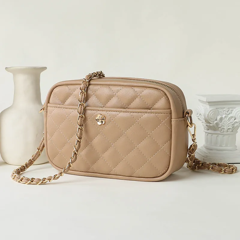 Women's & Men's Creative Trendy Diamond Plaid Chain Crossbody Bags