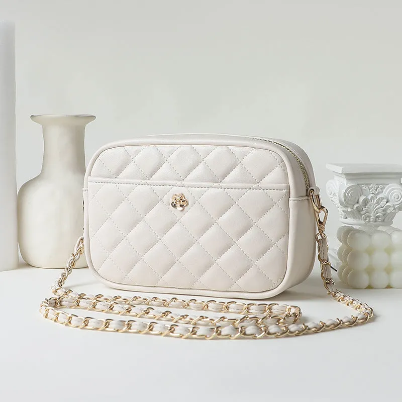 Women's & Men's Creative Trendy Diamond Plaid Chain Crossbody Bags