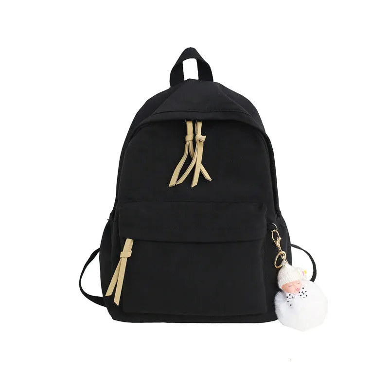 Women's & Men's Korean Style Simple Fashion Solid Color Backpacks