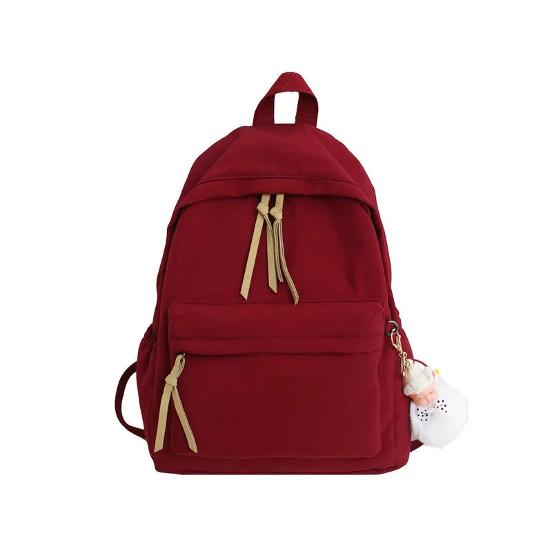 Women's & Men's Korean Style Simple Fashion Solid Color Backpacks