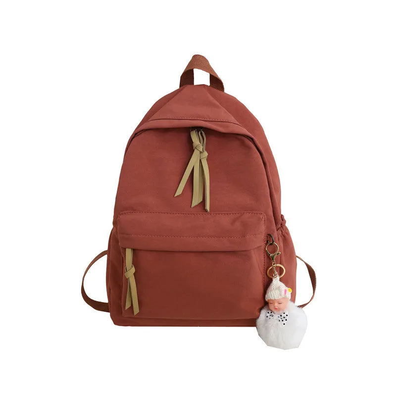 Women's & Men's Korean Style Simple Fashion Solid Color Backpacks