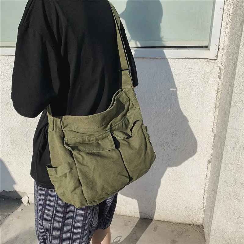 Women's & Men's Tooling Style Canvas For Class Street Crossbody Bags