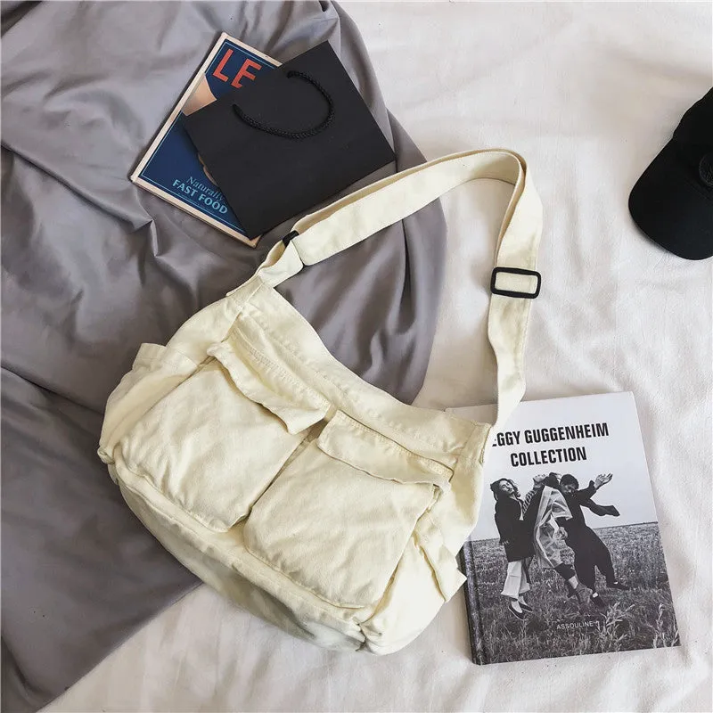 Women's & Men's Tooling Style Canvas For Class Street Crossbody Bags